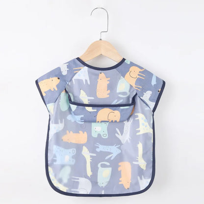 Toddler Waterproof Bib and Smock with Pocket – Feeding & Art Apron