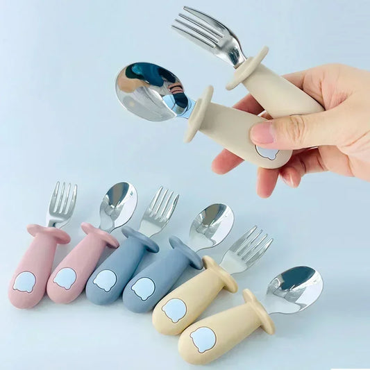 Baby Cartoon Tableware Set - Toddler-Friendly Cutlery - SweetPeaShop