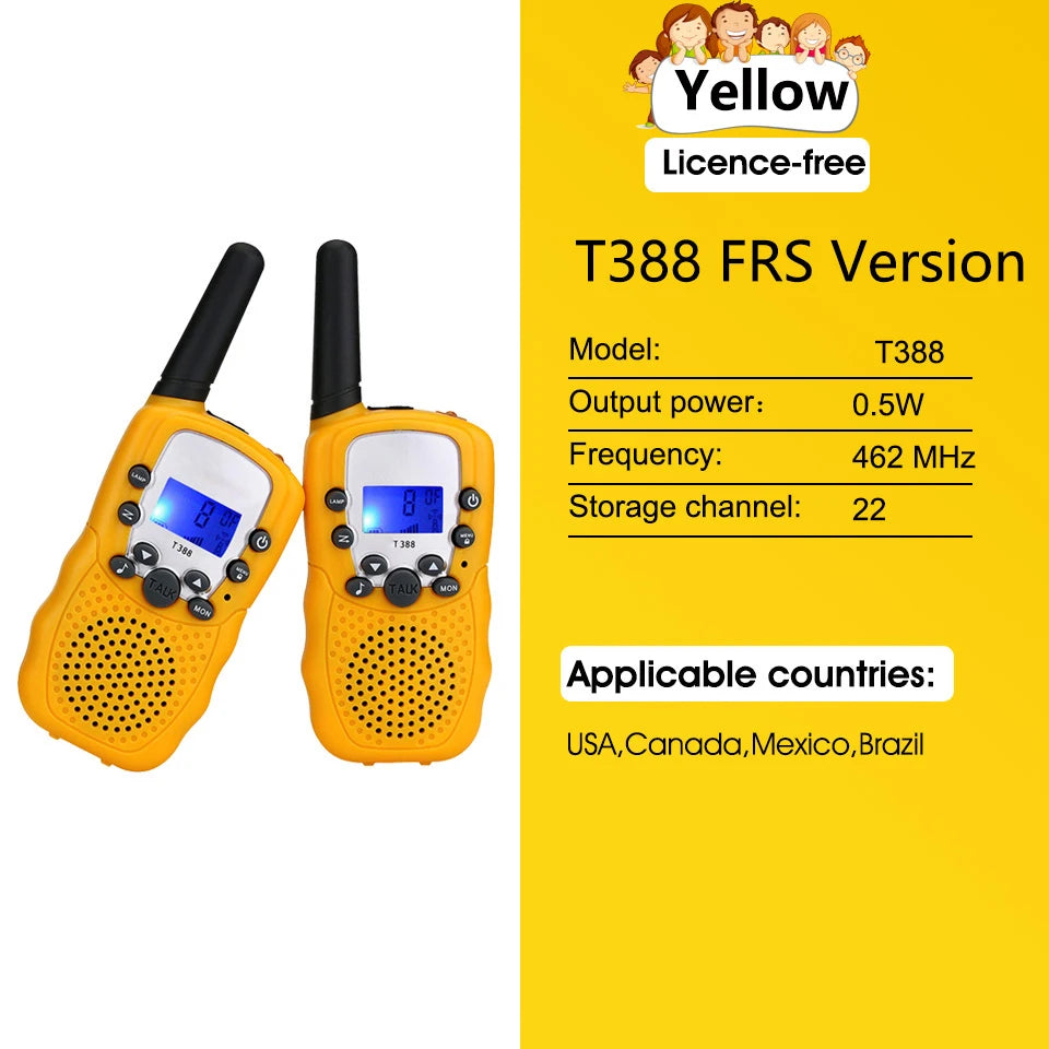 Rechargeable Kids Walkie Talkies - 3km Handheld Radios - SweetPeaShop