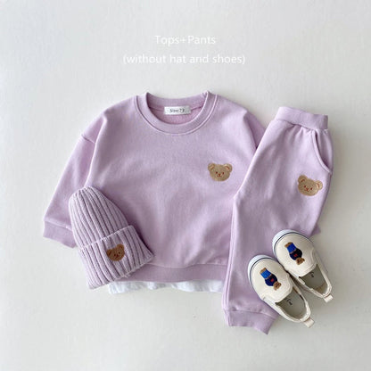 Winter Bear Outfit Set - Toddler Sweatshirt & Pants - SweetPeaShop Exclusive