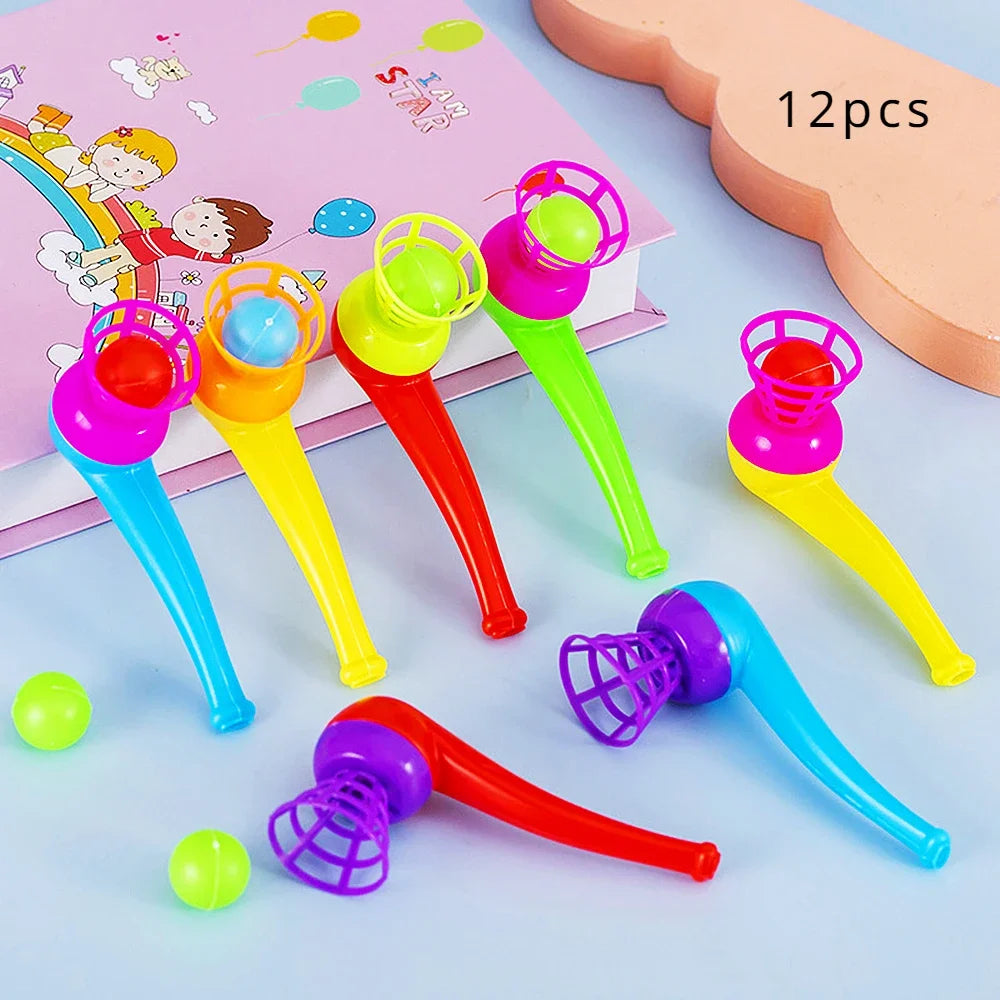 Magic Blowing Pipe Floating Ball Game – Fun Party Favors for Kids (12/30 Pcs) - SweetPeaShop