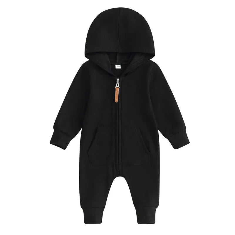 Cozy Hooded Baby Jumpsuit - SweetPeaShop Exclusive