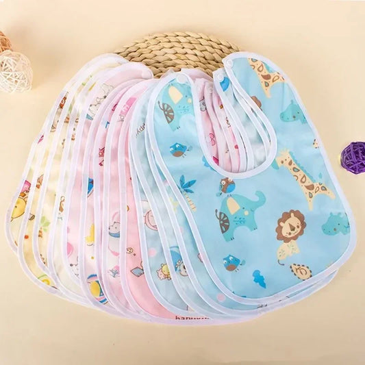 Cartoon Cotton Waterproof Baby Bib - SweetPeaShop Exclusive