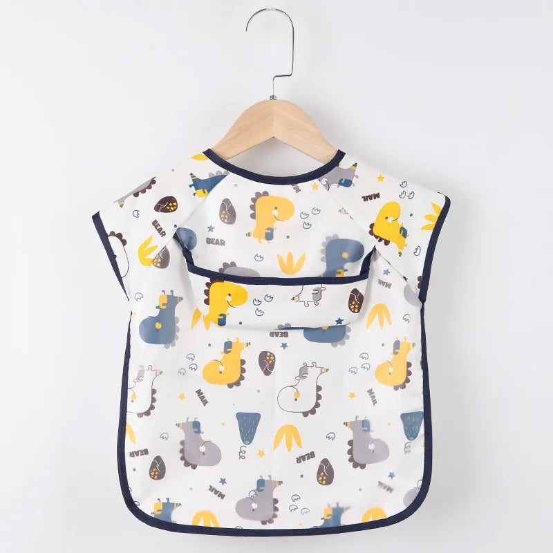 Toddler Waterproof Bib and Smock with Pocket – Feeding & Art Apron