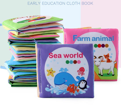 Baby Soft Cloth Animal Family 3D Cognitive Book - SweetPeaShop