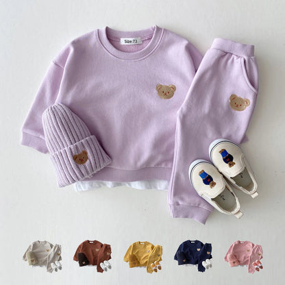 Winter Bear Outfit Set - Toddler Sweatshirt & Pants - SweetPeaShop Exclusive