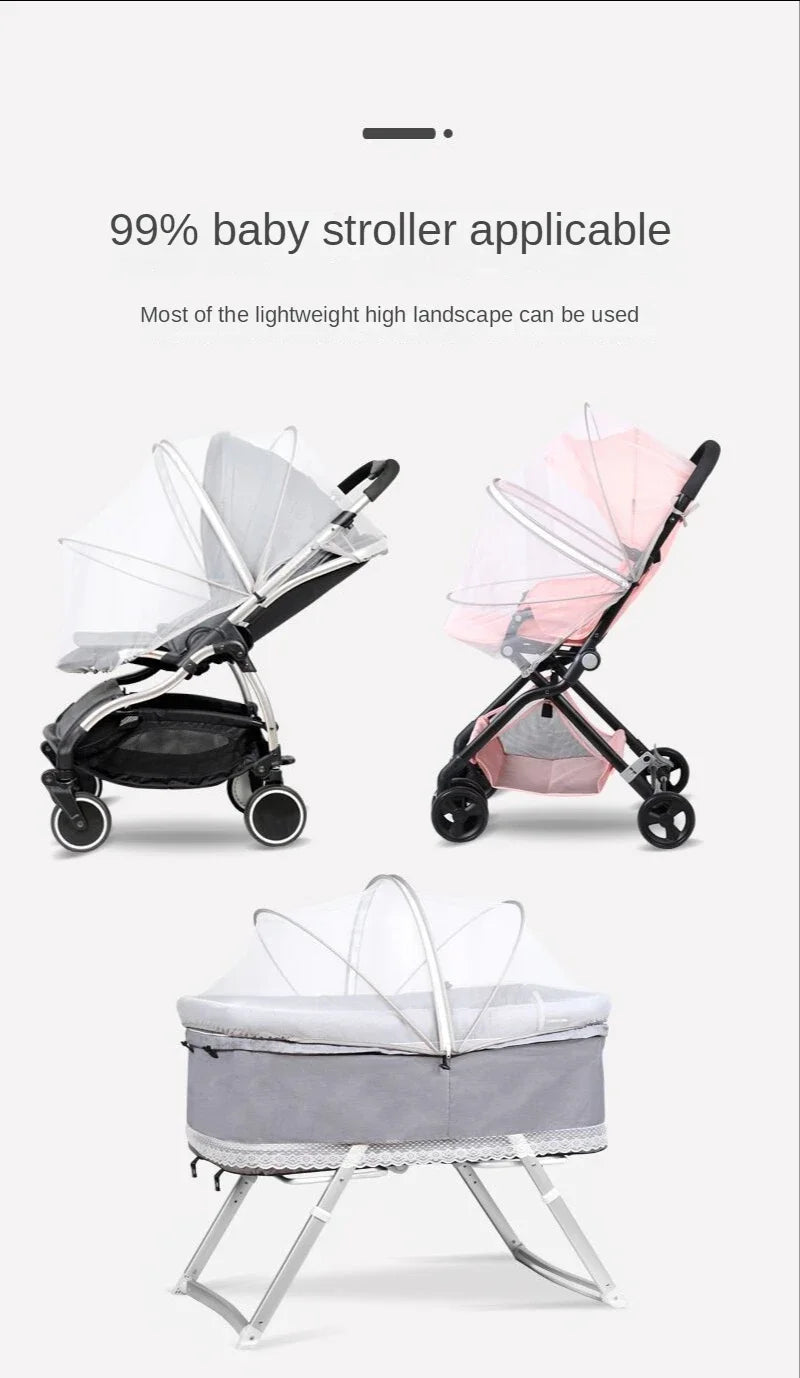 Zipper-Type Fly Protection Baby Crib and Stroller Mosquito Net – Summer Full Coverage - SweetPeaShop