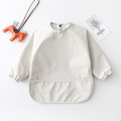 Long-Sleeve Waterproof Baby Bib with Pocket – SweetPeaShop Exclusive