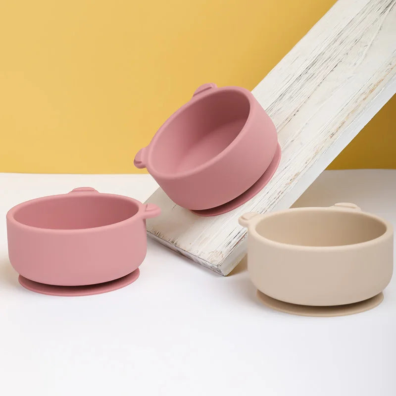 BPA-Free Silicone Baby Feeding Set - Non-Slip Bowl & Spoon 2-Piece Set - SweetPeaShop