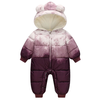 Newborn Baby Winter Warm Hooded Down Romper Jacket Snowsuit – SweetPeaShop Exclusive