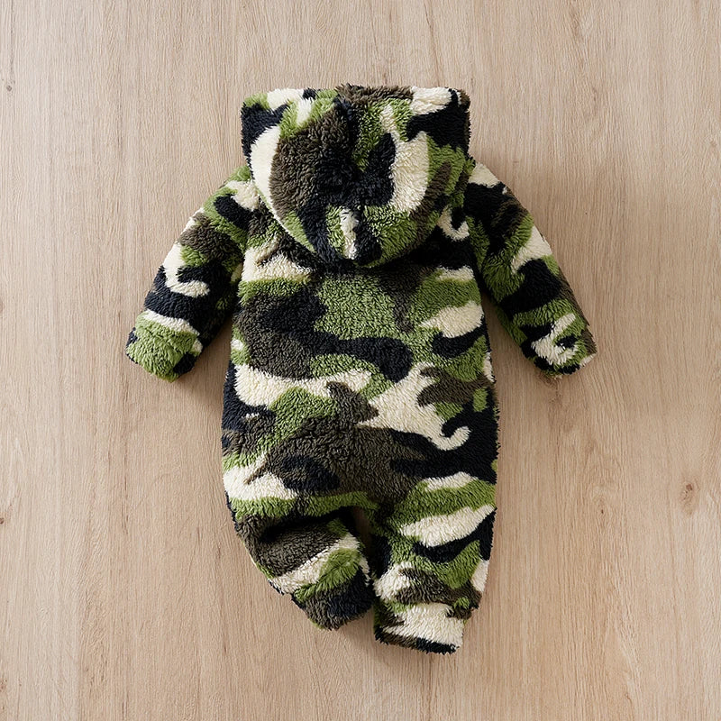 Army Fleece Baby Romper - SweetPeaShop