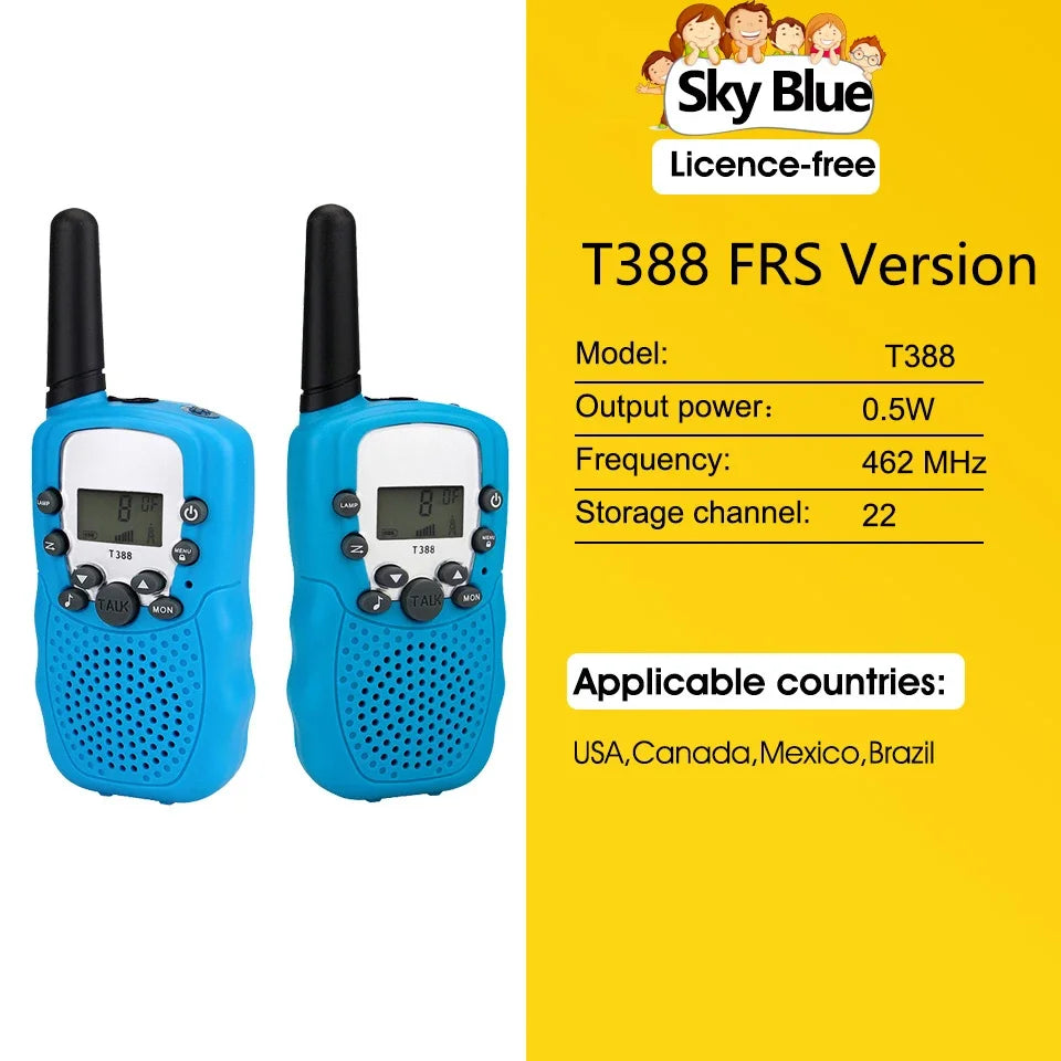 Rechargeable Kids Walkie Talkies - 3km Handheld Radios - SweetPeaShop