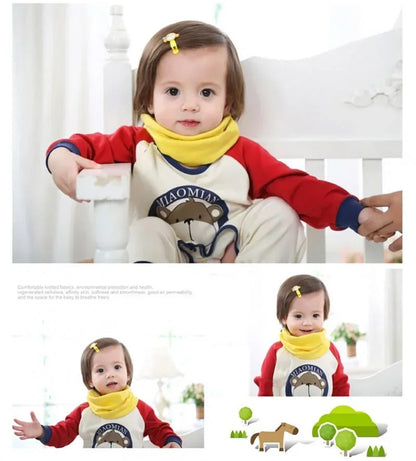 100% Cotton Winter Neck Warmer for Kids - Soft Pullover Bib & Snood Scarf - SweetPeaShop