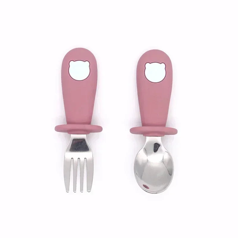 Baby Cartoon Tableware Set - Toddler-Friendly Cutlery - SweetPeaShop