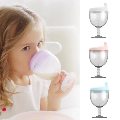 Elegant Wine Glass Baby Bottle – Inspired Infant Feeding Goblet for Effortless Milk Drinking - SweetPeaShop