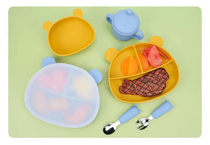 Baby Cartoon Tableware Set - Toddler-Friendly Cutlery - SweetPeaShop