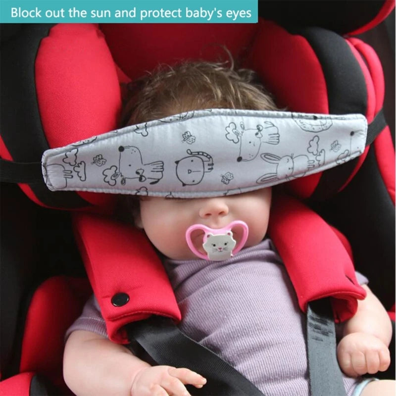 Universal Cartoon Car Seat Head Support for Kids – Soft Neck and Sleep Headrest - SweetPeaShop