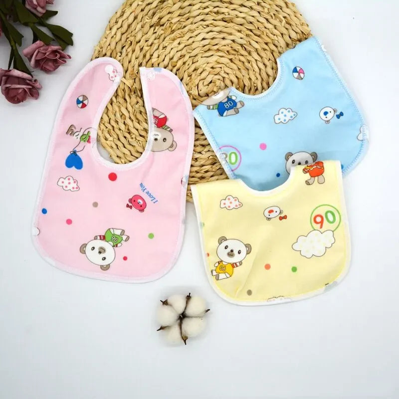 Cartoon Cotton Waterproof Baby Bib - SweetPeaShop Exclusive