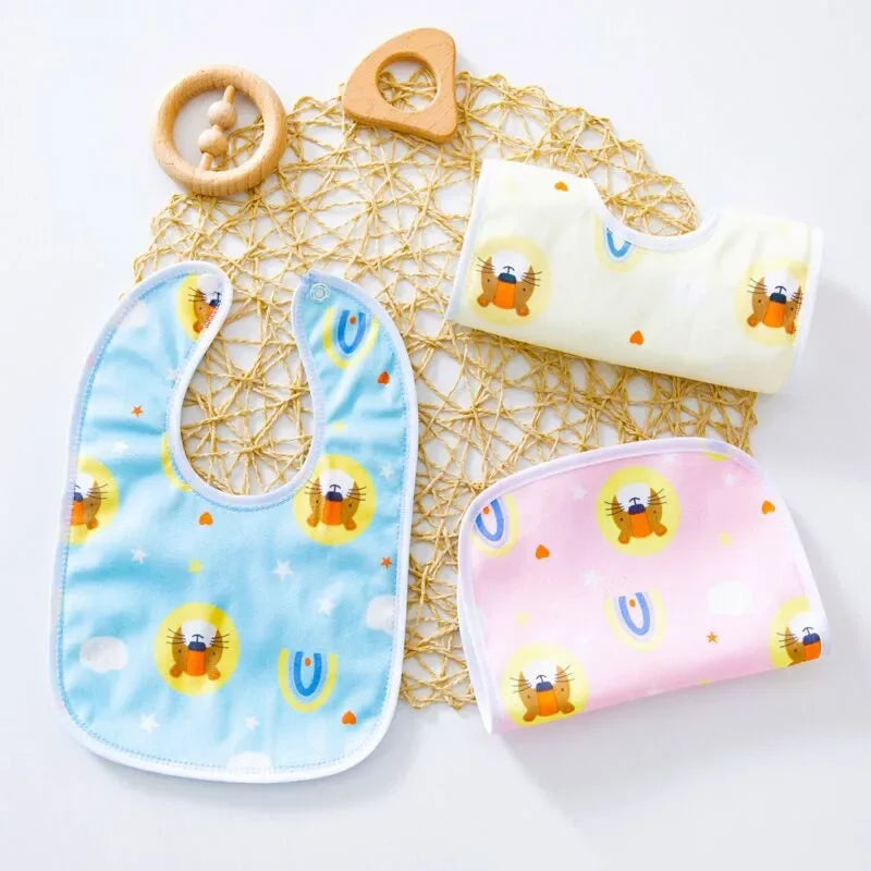 Cartoon Cotton Waterproof Baby Bib - SweetPeaShop Exclusive