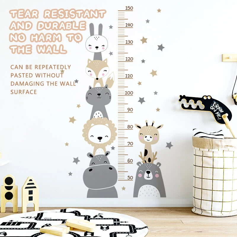 Whimsical Wall Height Chart for Kids – Adorable Baby Room Measuring Ruler - SweetPeaShop