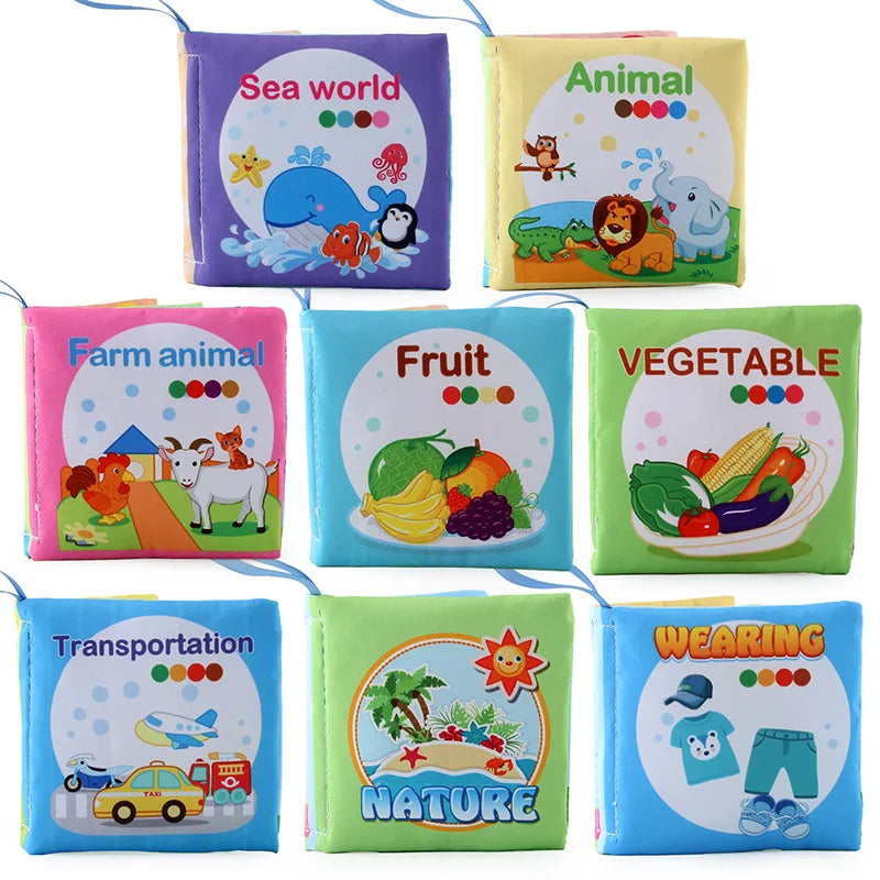 Baby Soft Cloth Animal Family 3D Cognitive Book - SweetPeaShop