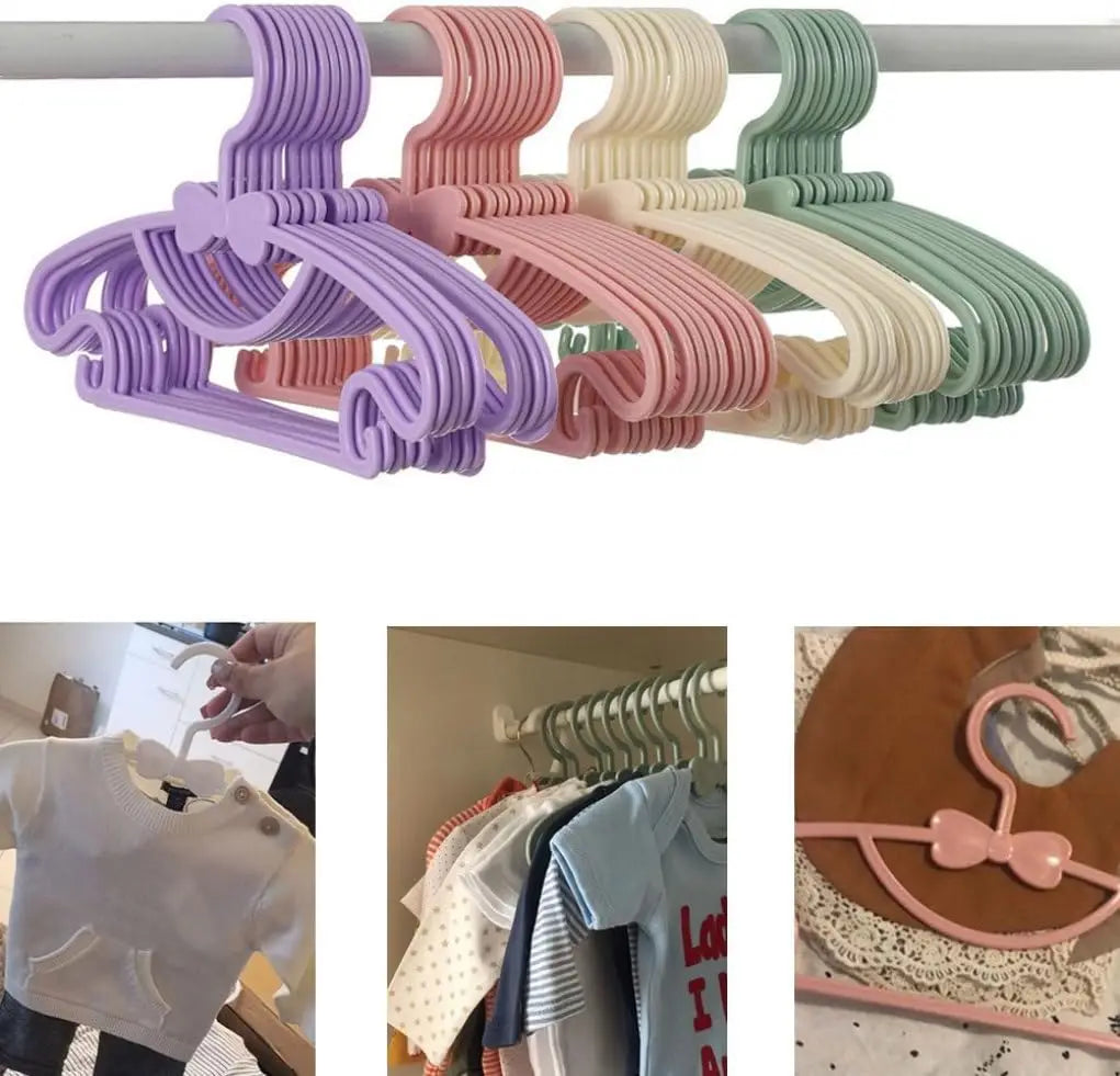 10Pcs Baby Hangers - Non-Slip Kids Baby Clothes Hangers for Infant Pants Perfect Organization for Stress-Free Moms