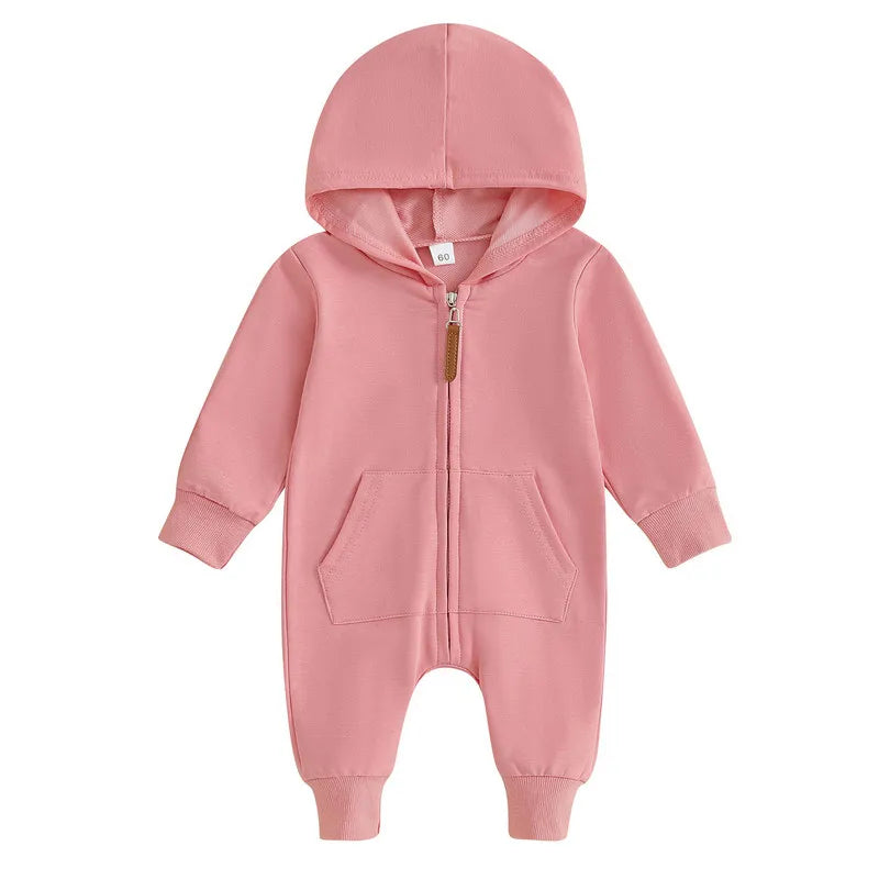 Cozy Hooded Baby Jumpsuit - SweetPeaShop Exclusive