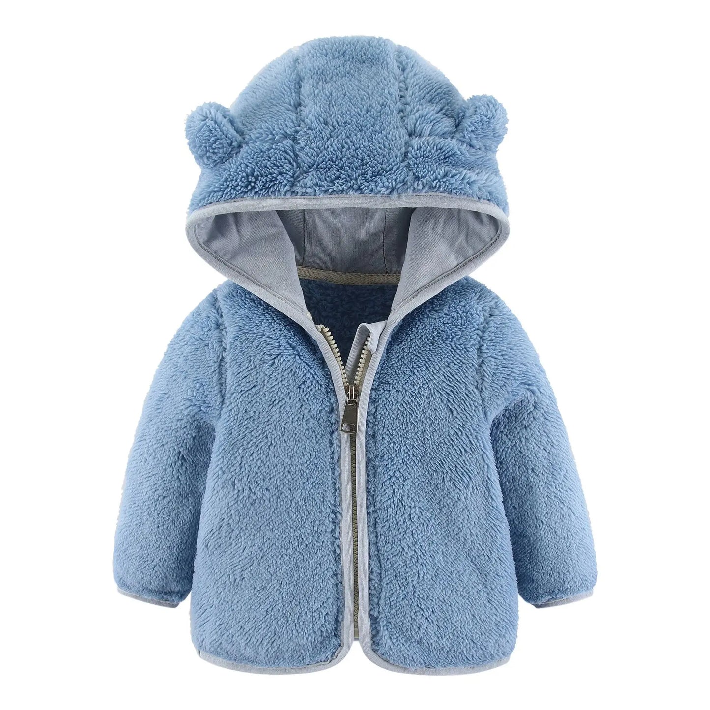 Baby Bear Ears Fleece Jacket - Winter Warmth Outerwear for Toddlers (0-2 Years) - SweetPeaShop