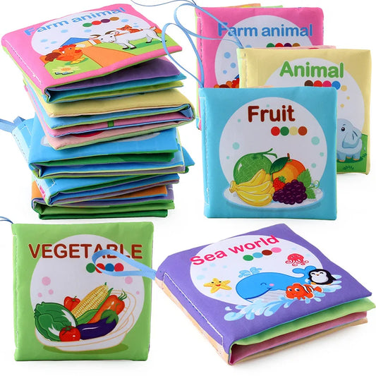 Baby Soft Cloth Animal Family 3D Cognitive Book - SweetPeaShop