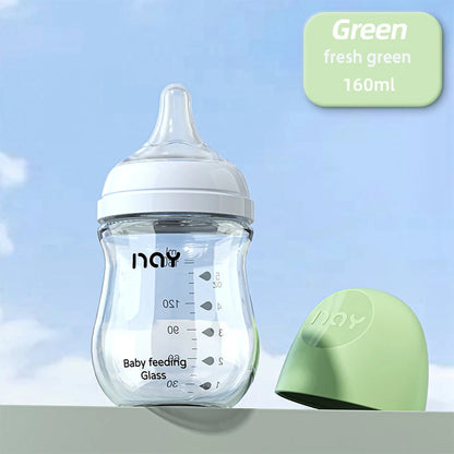 Dr.Isla Glass Newborn Feeding Bottles - 80ML/160ML - Anti-Flatulence Milk Bottle, BPA-Free - SweetPeaShop