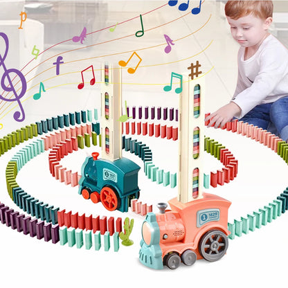 Domino Train for Kids – Automatic Laying Electric Car Set with Colorful Dominoes – Educational Toy for Boys and Girls – Perfect Gift for Ages 3+ - SweetPeaShop