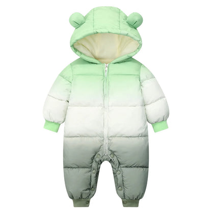 Newborn Baby Winter Warm Hooded Down Romper Jacket Snowsuit – SweetPeaShop Exclusive