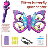 New V40 Glitter Butterfly Remote Control Aircraft 2.4GHz Gravity Sensing Mini Drone RC Quadcopter Children's Toy Gift - SweetPeaShop