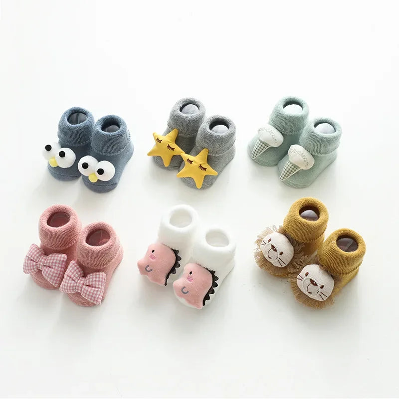 Cozy Cartoon Baby Socks - Anti-Slip Soft Cotton Floor Socks - SweetPeaShop