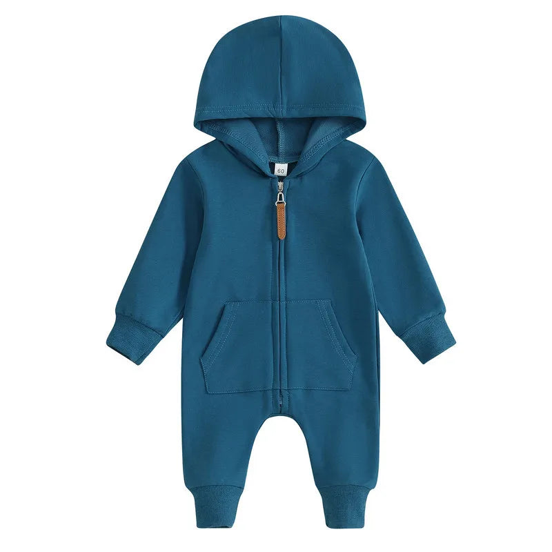 Cozy Hooded Baby Jumpsuit - SweetPeaShop Exclusive