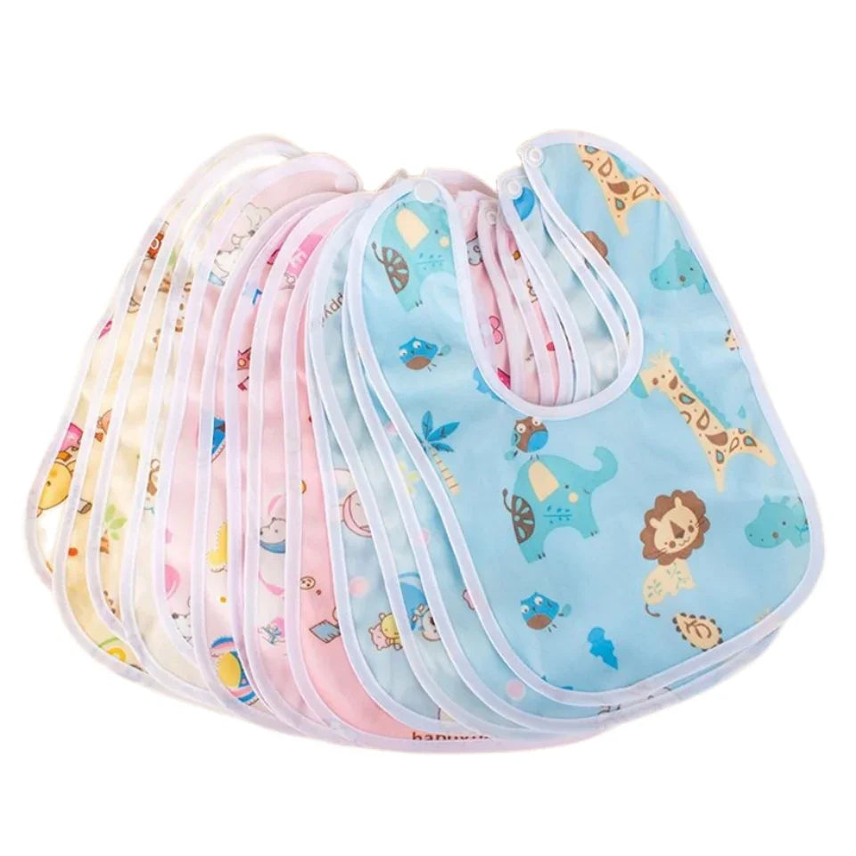 Cartoon Cotton Waterproof Baby Bib - SweetPeaShop Exclusive