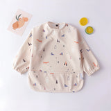 Long-Sleeve Waterproof Baby Bib with Pocket – SweetPeaShop Exclusive