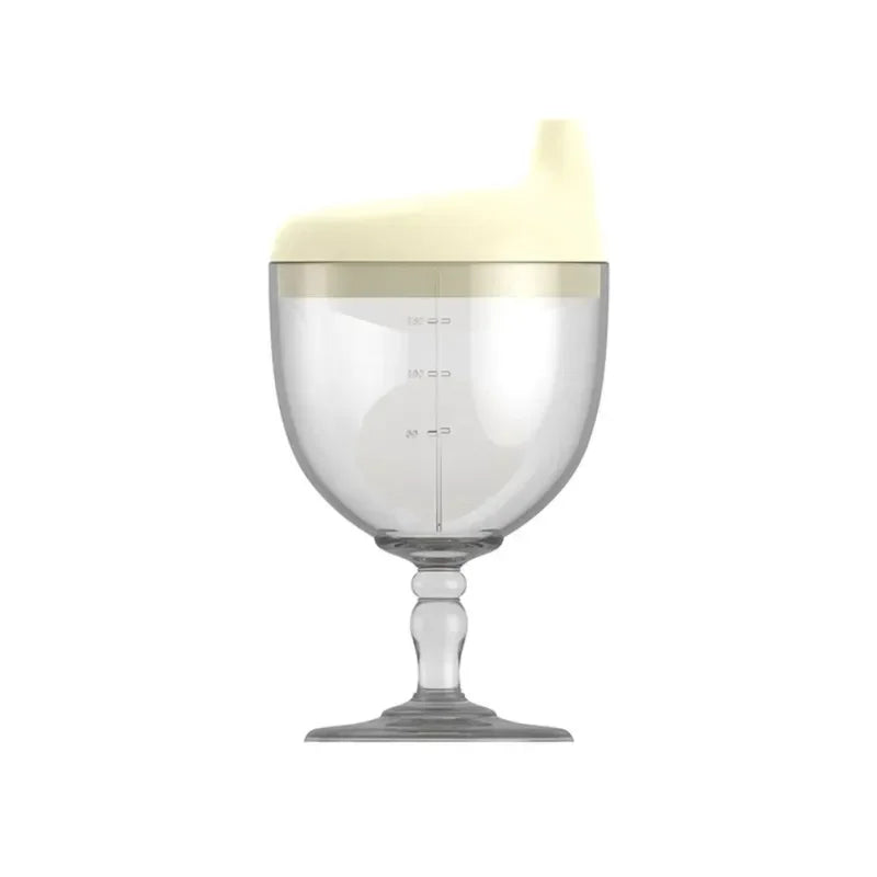 Elegant Wine Glass Baby Bottle – Inspired Infant Feeding Goblet for Effortless Milk Drinking - SweetPeaShop