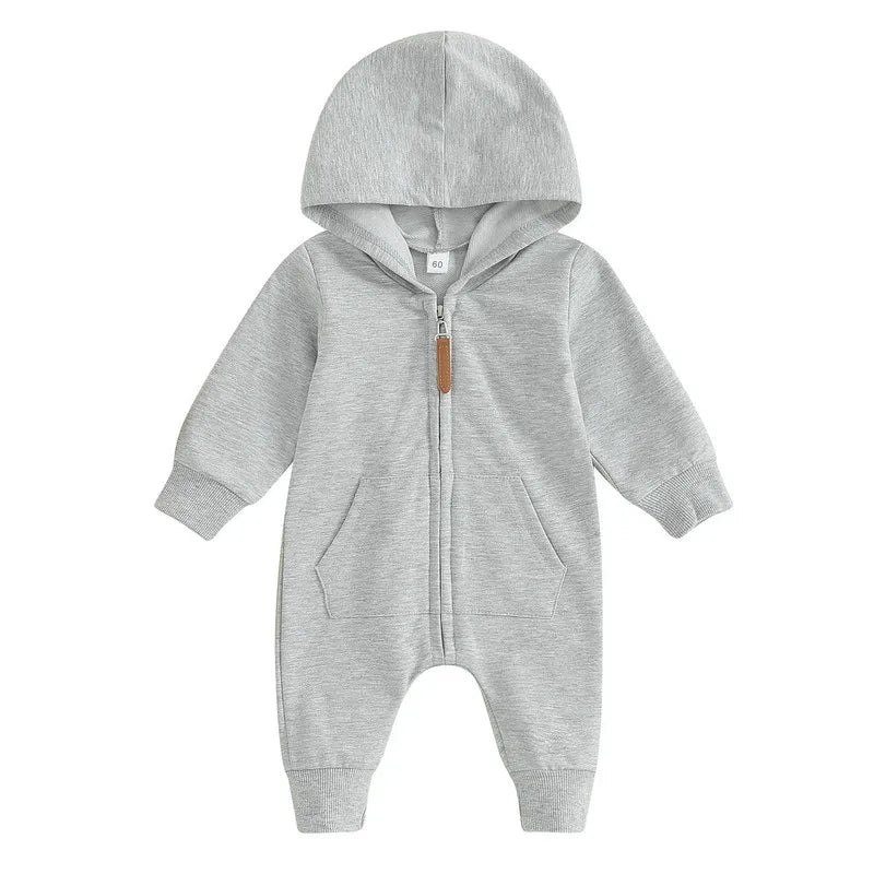 Cozy Hooded Baby Jumpsuit - SweetPeaShop Exclusive