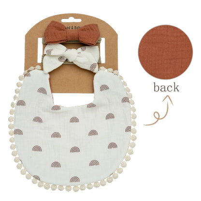 Floral Baby Bib & Headband Set - SweetPeaShop Exclusive