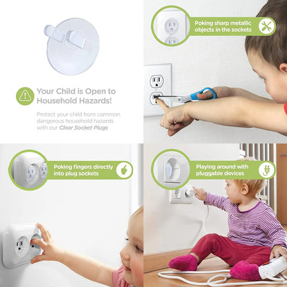 10pcs Baby Proofing Electric Plug Protectors – American Standard Outlet Covers for Child Safety - SweetPeaShop