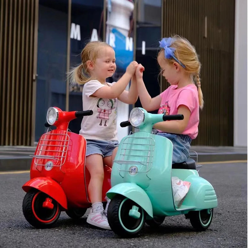 Kids Electric Motorcycle with Remote Control – Double Seat Rechargeable Tricycle for Boys & Girls - SweetPeaShop