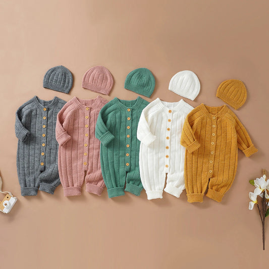 Winter Warm Baby Knit Romper Set - SweetPeaShop Exclusive