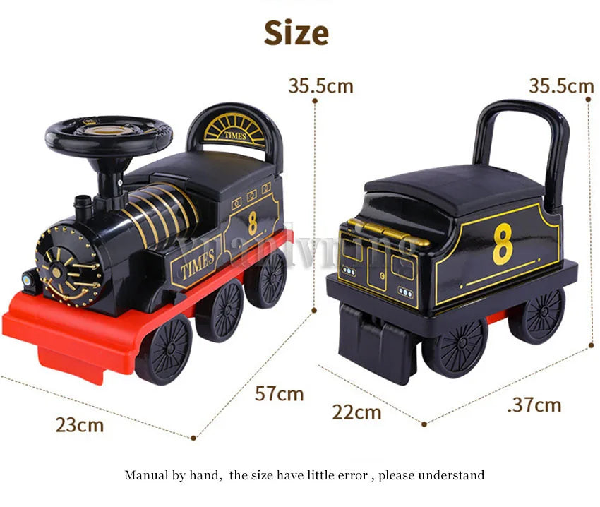 Child Electric Train Riding Toy with Rail Car Set – Perfect Christmas Gift for Kids - SweetPeaShop