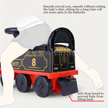 Child Electric Train Riding Toy with Rail Car Set – Perfect Christmas Gift for Kids - SweetPeaShop