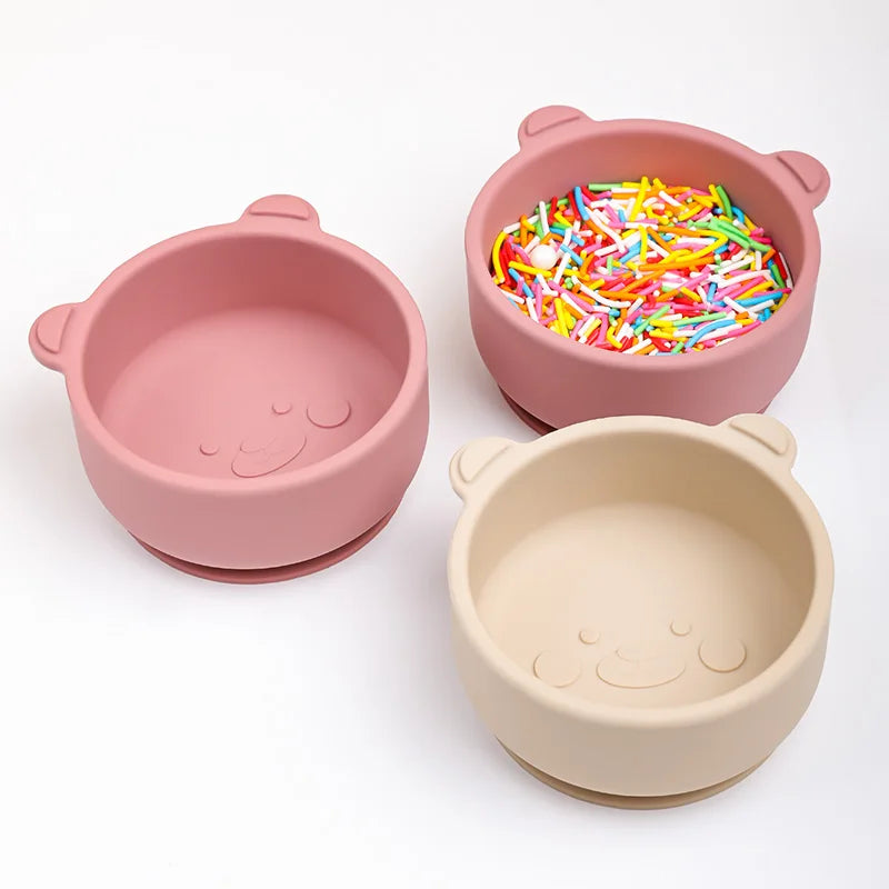 BPA-Free Silicone Baby Feeding Set - Non-Slip Bowl & Spoon 2-Piece Set - SweetPeaShop