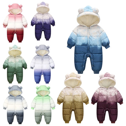 Newborn Baby Winter Warm Hooded Down Romper Jacket Snowsuit – SweetPeaShop Exclusive