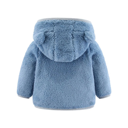 Baby Bear Ears Fleece Jacket - Winter Warmth Outerwear for Toddlers (0-2 Years) - SweetPeaShop