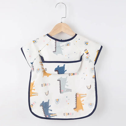 Toddler Waterproof Bib and Smock with Pocket – Feeding & Art Apron