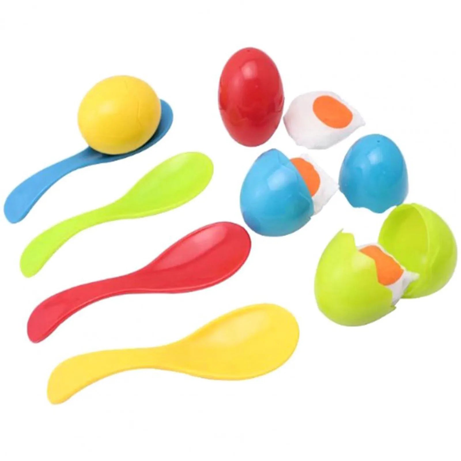 Eggs and Spoon Race Game Set with Yolk – Outdoor Kids Party Toy – Fun Parent-Child Interactive Game - SweetPeaShop